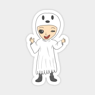 Ghost Costume Kid Magnet