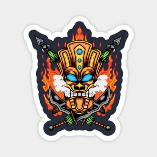 Tiki Mask Illustration 05 Magnet