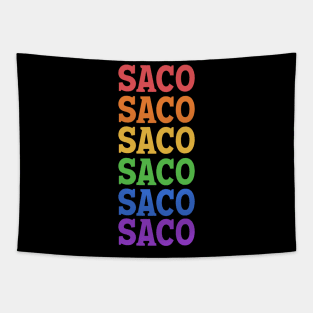 SACO RAINBOW TYPOGRAPHY Tapestry