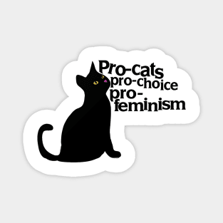 cat pro feminism Magnet