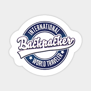 International Backpacker Word Traveler Magnet