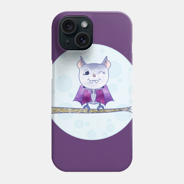 Moonlight Bat Phone Case by jubilli