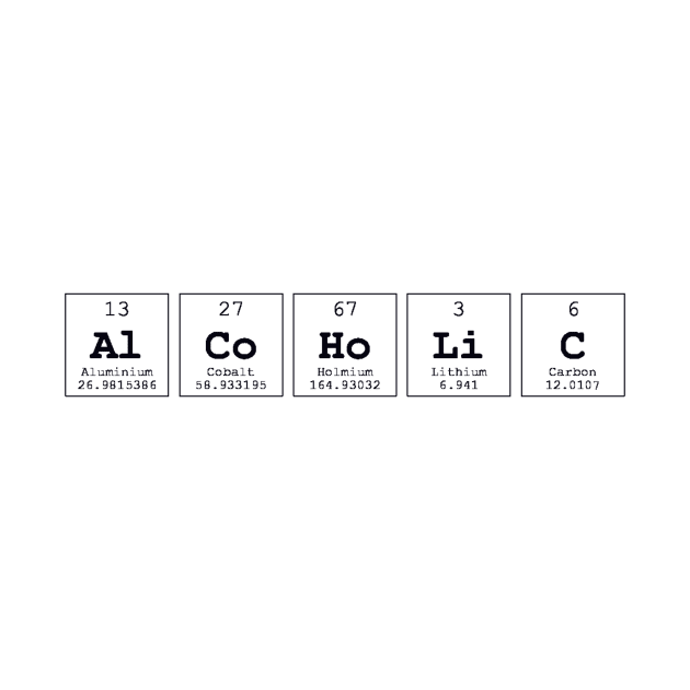 Alcoholic Periodic Table Science Print by Auto-Prints