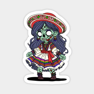 Cute Peruvian Zombie Magnet