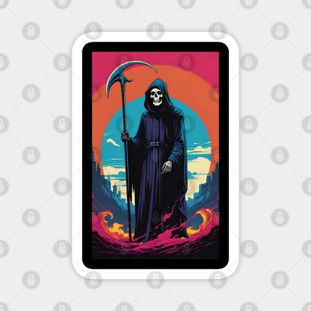 Retro Grim Reaper 1 Magnet by Grave Digs