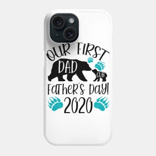 First Fathers Day Dad And Baby Bear Matching Phone Case