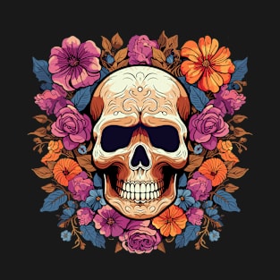 Skull with Flowers T-Shirt