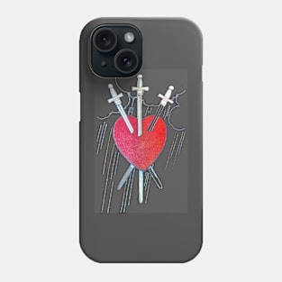 Three of Swords Phone Case