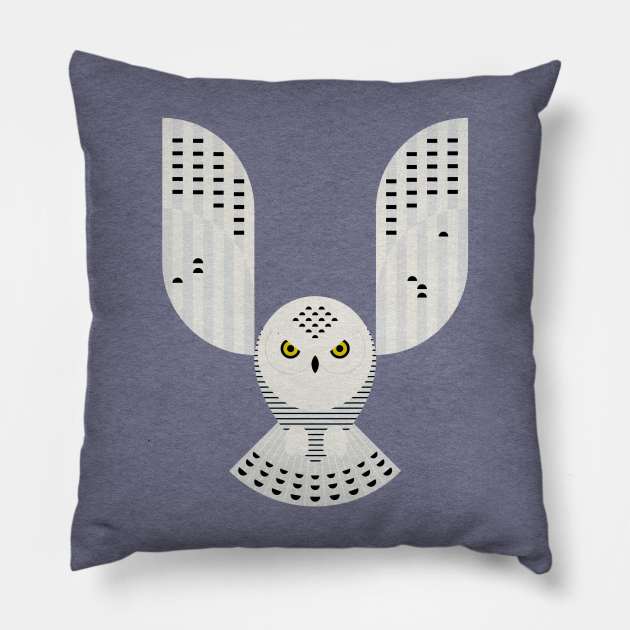 Snowy Owl Pillow by Scott Partridge