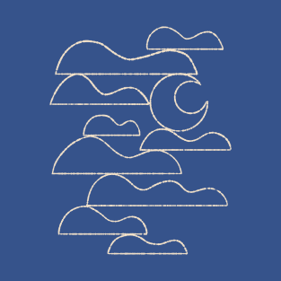 Moon And Cloudscape T-Shirt