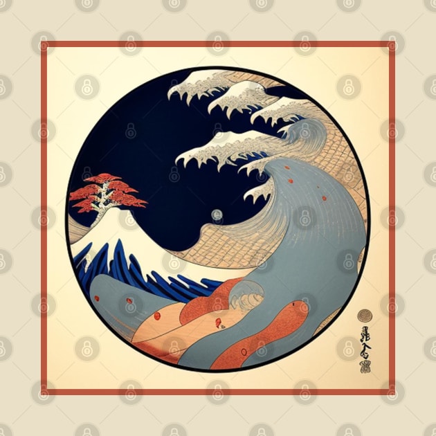 Great Wave Off Kanagawa Japanese Album Cover by musicgeniusart