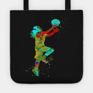 RETRO GIRL BASKETBALL PLAYER Tote