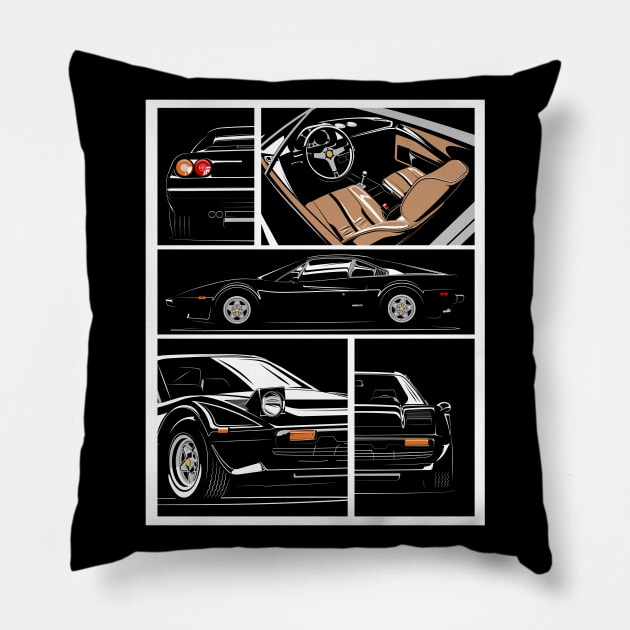 Ferrari 308 Pillow by icemanmsc