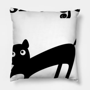 hello you funny cat Pillow