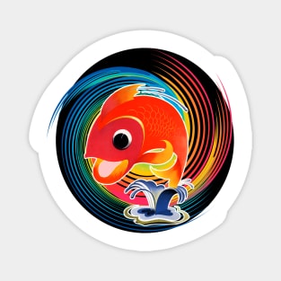 Happy red fish Magnet