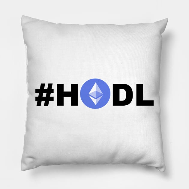 HODL Ethereum Pillow by MrWho Design