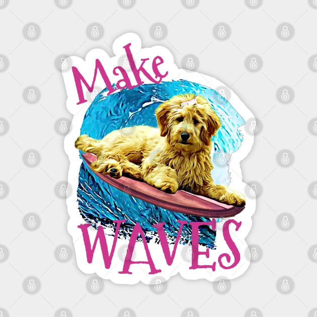 WAVES Goldendoodle Magnet by Witty Things Designs