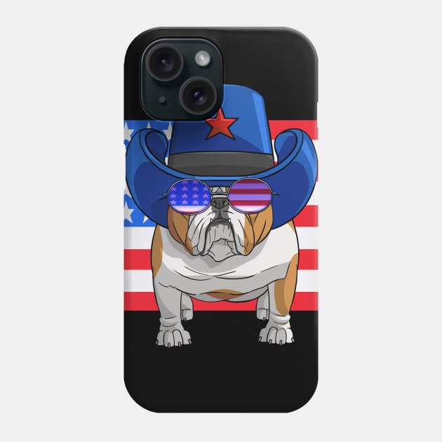 English Bulldog 4th of July Phone Case by Noseking