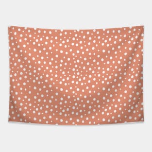 white polka dot print Tapestry