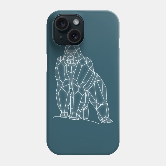 Geometric Gorilla Phone Case by rakelittle