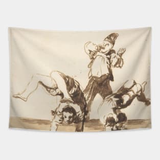 Three acrobats by Francisco Goya Tapestry