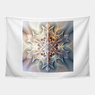 A Fractal Design in A Snowflake Motif Tapestry