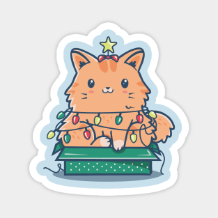 Merry Catmas cute Christmas kitty Magnet