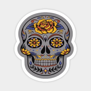 calavera sugar Skull Colorfull Skull Died Day Rose Mexican Mask Gift Magnet