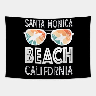 Santa Monica California Surfing Sunglasses Tropical Summer Tapestry