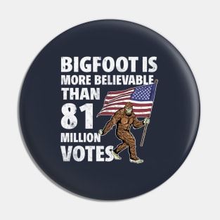 Bigfoot is More Believable Than 81 Million Votes Pin