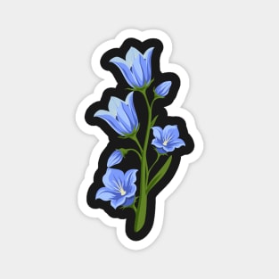 Balloon Flower - Blue Flowers Floral Art - Hand Painted Magnet