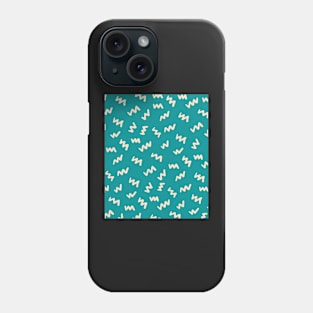 Blue Abstract Mudcloth Lines Pattern Phone Case