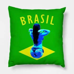 Brasil Bikini Flag Pillow