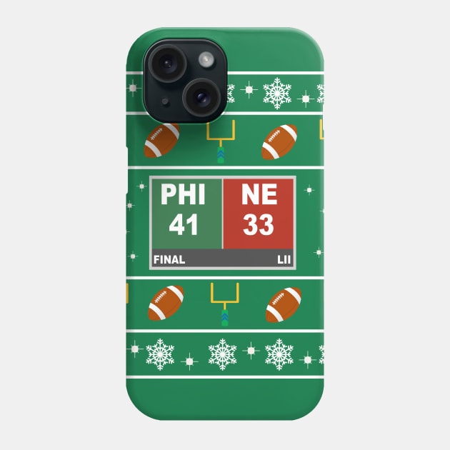Final Score Ugly Sweater Phone Case by Philly Drinkers