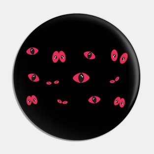 Red spooky eyes Pin