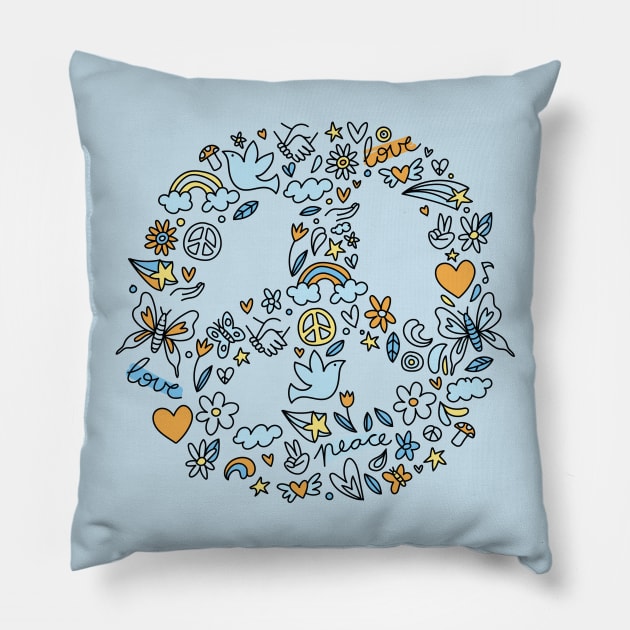 peace Pillow by UniqueDesignsCo