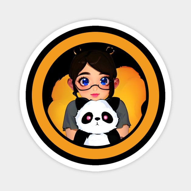 Just a girl who loves pandas Magnet by SHAIKY