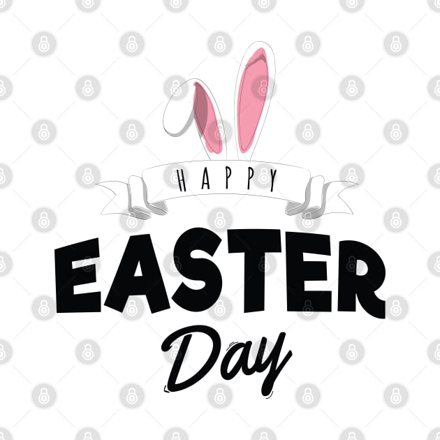 happy easter day white rabbit ears by yalp.play