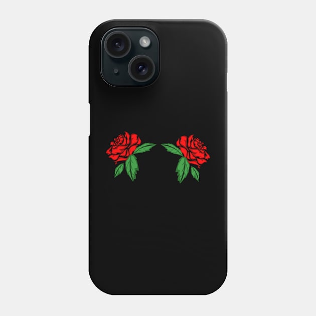Rose's and leaves Phone Case by Mbahdor