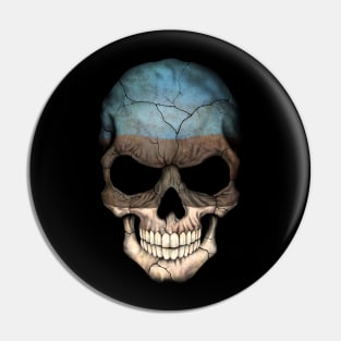 Estonian Flag Skull Pin