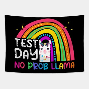 Rainbow Test Day No Prob-Llama Alpaca Lovers Teacher Student Tapestry