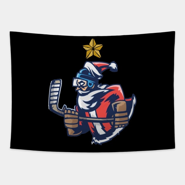 Ice Hockey Christmas Tree Ornaments Funny Xmas Tapestry by Holly ship