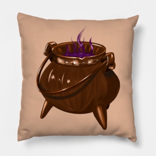 art with a witch's cauldron Pillow