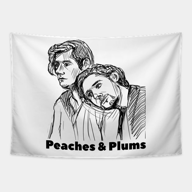 Queliot Peaches&Plums Tapestry by Daria Popkova