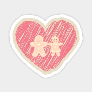 Cute Couple of Gingerbread Magnet