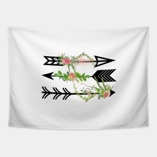 Watercolour floral Arrows Tapestry