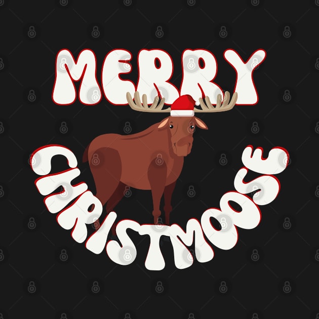 Merry Christmoose - Funny Xmas Moose by Souls.Print