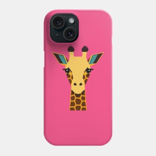 Geometric design of Giraffe face Phone Case
