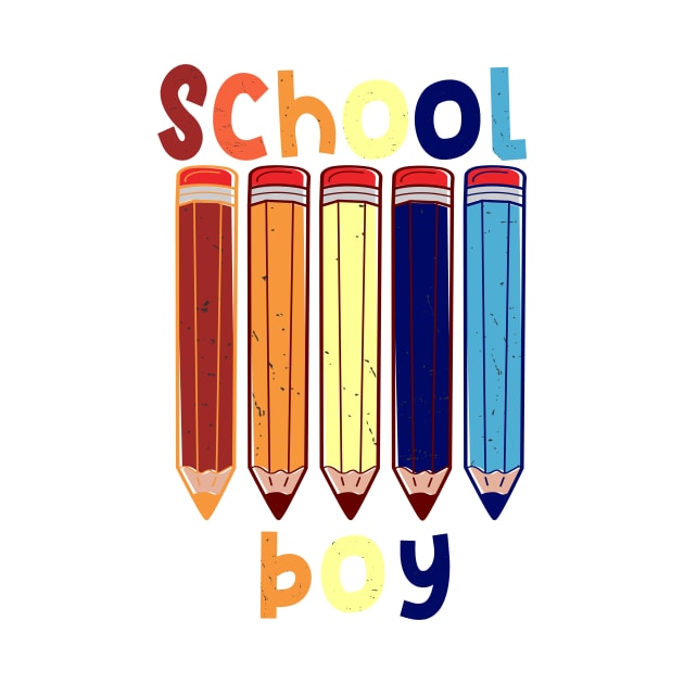 Funny School boy school start T shirt by chilla09