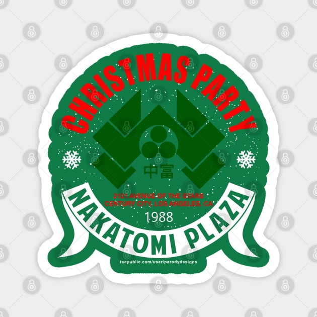 Nakatomi Plaza Christmas Party Magnet by Parody Designs